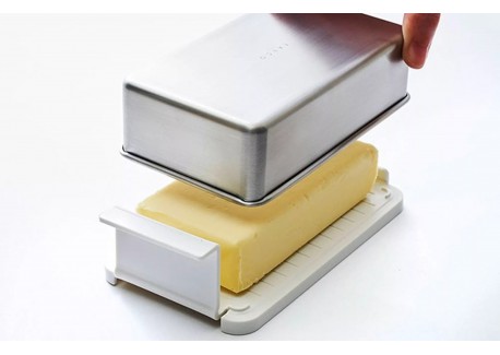 EatoCo Nulu Rechthoekige botervloot van RVS 9x16 cm (250 g Boter)