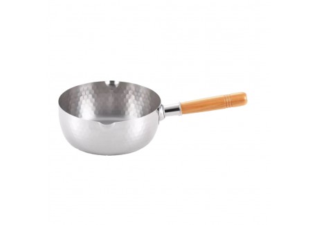 Yukihira Casserole/Poelon Inox Martelé avec Bec Verseur 20 cm 1,6L