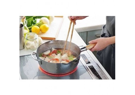 Yukihira Gehamerde RVS Steelpan/Koekenpan 24 cm 2,4L met Giettuit