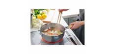 Yukihira Casserole/Poelon Inox Martelé avec Bec Verseur 24 cm 2,4L