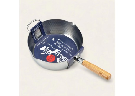 Yukihira Casserole/Poelon Inox Martelé avec Bec Verseur 24 cm 2,4L