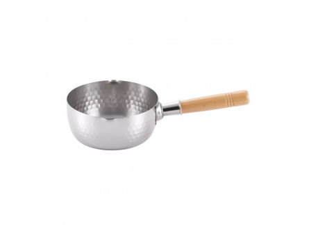 Yukihira Gehamerde RVS Steelpan/Koekenpan 16 cm 1L met Giettuit