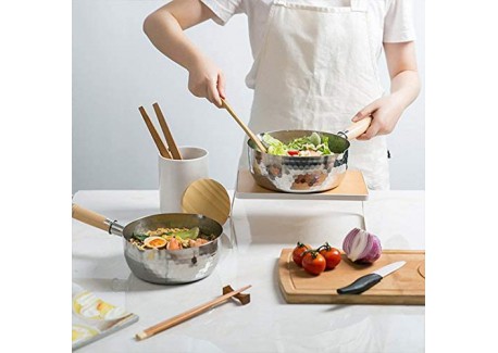 Yukihira Gehamerde RVS Steelpan/Koekenpan 16 cm 1L met Giettuit