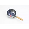 Zie dia Yukihira Gehamerde RVS Steelpan/Koekenpan 16 cm 1L met Giettuit