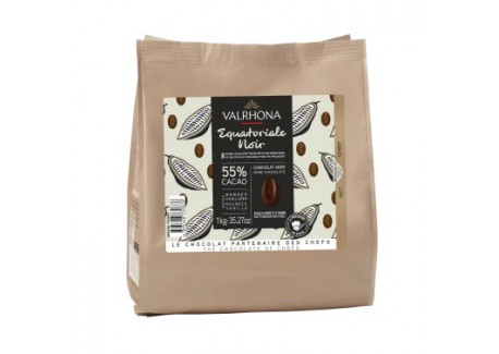 Chocolat Noir Equatoriale 55% Sachet Fèves 1 kg