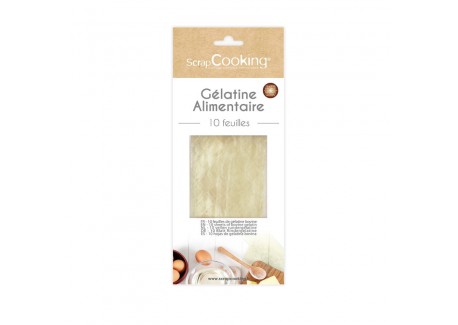 Feuilles de Gélatine Alimentaire Bovine 10 pcs 