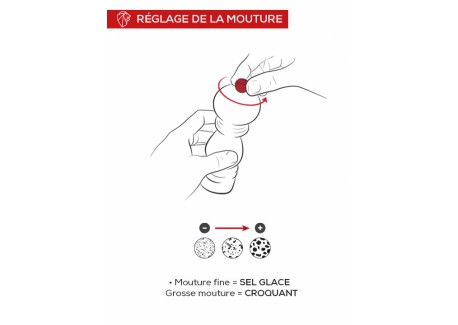Oléron Moulin à Sel Humide 14 cm Naturel Zirlion 