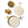 Zie dia Paestum Coperchio Large Deksel saladekom 25 cm Zandbeige