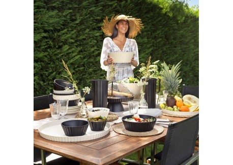 Paestum Hera Small Saladekom 15x6 cm Zandbeige