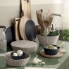 Zie dia Paestum Coperchio XLarge Deksel saladekom 30 cm Zandbeige