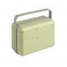 Zie dia Bauletto Rechthoekige lunchbox met handvat 21x18 cm licht tijmgroen
