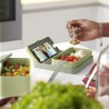Voir la slide Bauletto Lunch Box Rectangulaire avec Poignée 21x18 cm Vert Thym Clair
