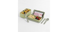 Bauletto Lunch Box Rectangulaire avec Poignée 21x18 cm Vert Thym Clair