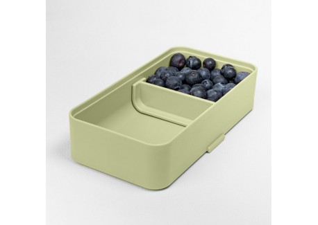 Bauletto Lunch Box Rectangulaire avec Poignée 21x18 cm Vert Thym Clair