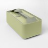 Voir la slide Bauletto Lunch Box Rectangulaire avec Poignée 21x18 cm Vert Thym Clair