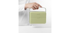 Bauletto Rechthoekige lunchbox met handvat 21x18 cm licht tijmgroen