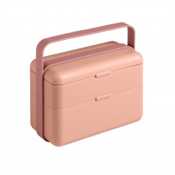 Bauletto Lunch Box Rectangulaire avec Poignée 21x18 cm Rose Flamingo -