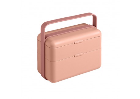 Bauletto Lunch Box Rectangulaire avec Poignée 21x18 cm Rose Flamingo -