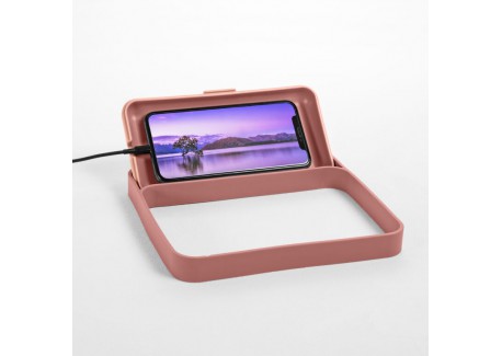 Bauletto Lunch Box Rectangulaire avec Poignée 21x18 cm Rose Flamingo -