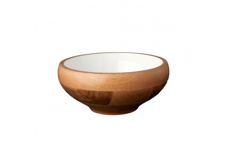 Kom Mangohout en Wit Hars 28x12 cm