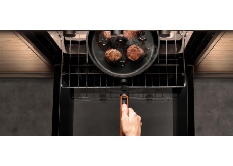 EcoLogic Poêle Fonte Aluminium Antiadhésive Diamond QXR Manche Bois 28