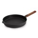 EcoLogic Poêle Fonte Aluminium Antiadhésive Diamond QXR Manche Bois 32 cm