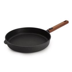 EcoLogic Poêle Fonte Aluminium Antiadhésive Diamond QXR Manche Bois 32