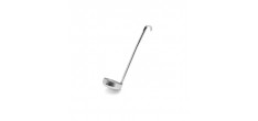 RVS platte bodem pollepel voor pizzasaus 30 cm14,5 cl