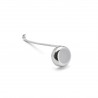 Zie dia RVS platte bodem pollepel voor pizzasaus 30 cm14,5 cl