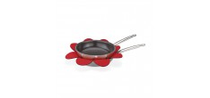 Set de Protège Poêles Antidérapants en Néoprène Rouge 32 cm 2 Pcs