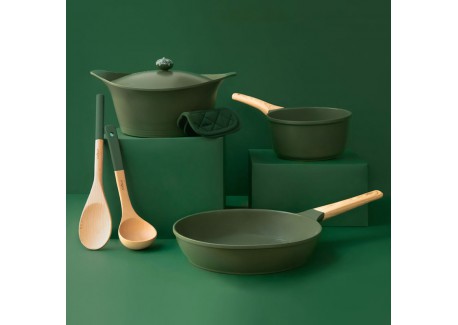 Incroyable Koekenpan met Antiaanbaklaag 28 cm Groen Varen