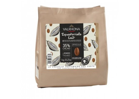 Chocolat Lait Equatoriale 35% Sachet Fèves 1 kg