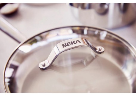 Cicla 3 Sauteuse Inox Recyclé avec Couvercle en Verre 24 cm 3,2 l