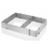 Voir la slide Cadre à Pâtisserie Rectangulaire Extensible Inox avec Séparateur 