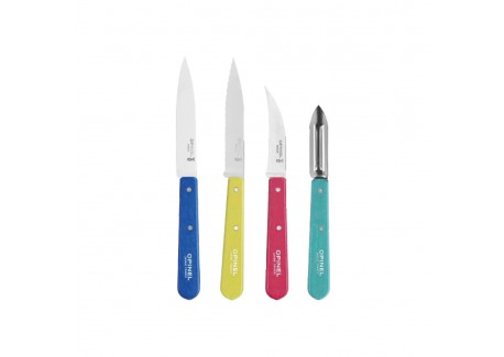 Les Essentiels Pop 80 Boxset 3 Messen + RVS Dunschiller Houten Handvat