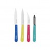 Voir la slide Coffret Les Essentiels Pop 80 3 Couteaux + Eplucheur Inox Manche en Bo