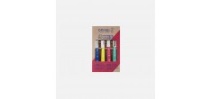 Coffret Les Essentiels Pop 80 3 Couteaux + Eplucheur Inox Manche en Bo