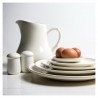 Zie dia Kitchen Plat Keramisch Bord Glanzend Crèmewit Emaille 21 cm
