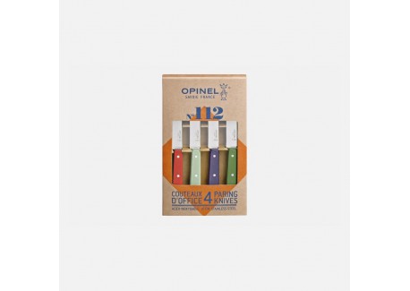 Nr. 112 Doos met 4 RVS Officemes 10 cm Houten Handvat Paysage