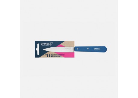 N°112 Couteau Office Lame en Inox 10 cm Manche en Bois Bleu