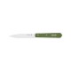 N°112 Couteau Office Lame en Inox 10 cm Manche en Bois Vert Kaki