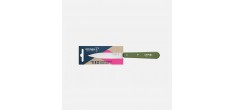 N°112 Couteau Office Lame en Inox 10 cm Manche en Bois Vert Kaki