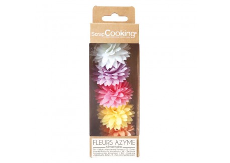 Eetbare Dahlia's in Ouwel voor Taartdecoratie Pastel Ø3 cm 5 stuks