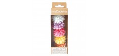 Fleurs Dahlias Comestibles en Azyme pour Déco Gâteau Pastel Ø3 cm 5 Pc