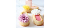 Fleurs Dahlias Comestibles en Azyme pour Déco Gâteau Pastel Ø3 cm 5 Pc