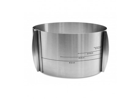 Ronde RVS Verstelbare Bakvorm Extra Hoge 12 cm