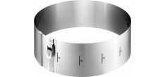Tondo Clip Cercle Pâtisserie Réglable Inox de Ø16 cm à 30 cm Hauteur 1