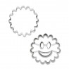 Zie dia Smile Koekjesvormpjes van RVS met Kartelrand voor Koekjes Ø5cm 2 stuks
