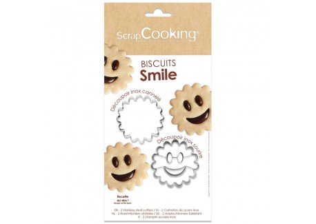 Smile Emporte-pièces Cannelés en Inox pour Biscuits Fourrés Ø5cm 2 Pcs