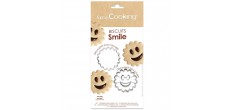 Smile Koekjesvormpjes van RVS met Kartelrand voor Koekjes Ø5cm 2 stuks